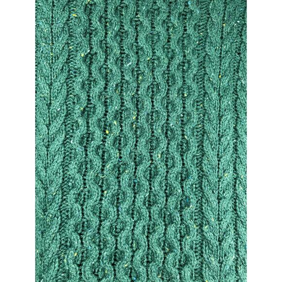 Lands' End Women's Green Cable Knit Turtleneck Sweater; Size M - Picture 5 of 8